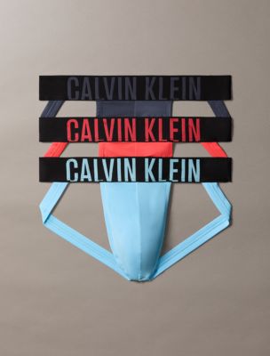 Intense Power Micro 3-Pack Jock Strap, Ombre Blue/Chilly Blue/Punch Pink