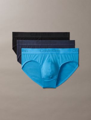 CK Black 3-Pack Hip Brief, Speakeasy/Cendre Blue/ Black