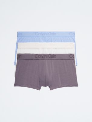 CK Black 3-Pack Low Rise Trunk, Bel Air Blue/Vaporous Grey/Rabbit