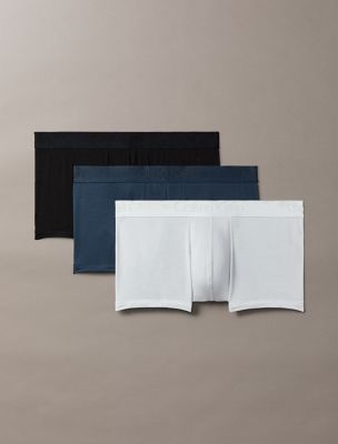 CK Black 3-Pack Low Rise Trunk, Black / Ink / Plein Air