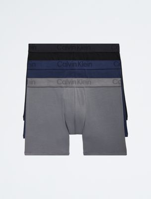 CK Black 3-Pack Boxer Brief, Black / Blue Shadow / Grey Sky
