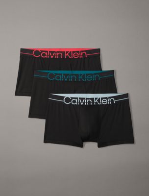 Calvin Klein Pro Fit 3-Pack Micro Low Rise Trunk, Black/Raspberry Sorbet/Chesapeake Bay/Aquatic