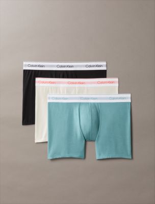 Icon Modal Mesh 3-Pack Boxer Brief, Black/Chalk W/ Orange Glow Logo/Zoni Beach