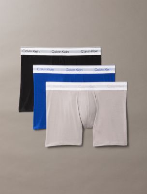 Icon Modal Mesh 3-Pack Boxer Brief, Black / Royalty / Ash