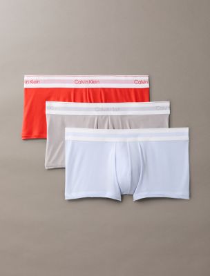 Icon Modal Mesh 3-Pack Low Rise Trunk, Ash/ Molten/ Halogen Blue