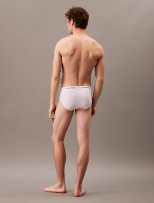 Трусы-брифы Icon Hip для мужчин, хлопок, стрейч, 3 шт. — Calvin Klein, цвет: Белый — фото 4