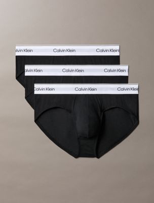 Icon Cotton Stretch 3-Pack Hip Brief, Black