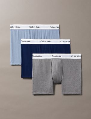Icon Cotton Stretch 3-Pack Boxer Brief, New Navy / Troposphere / Grey Heather