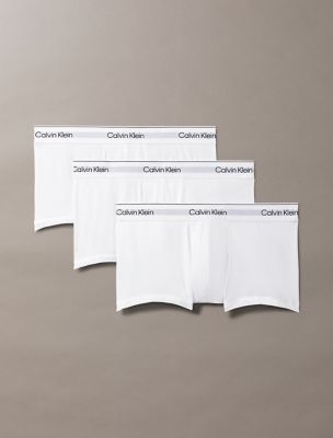 Icon Cotton Stretch 3-Pack Low Rise Trunk, White