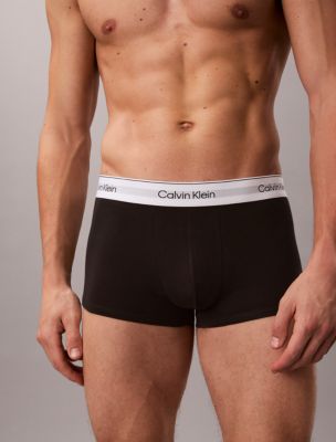 Бельё Icon для мужчин, хлопок, стрейч, 3 шт. — Calvin Klein, цвет: Серый меланжевый / Чёрный — фото 6