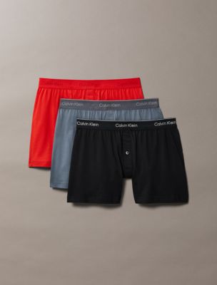Cotton Classics 3-Pack Knit Boxer, Turbulence/Adrenaline Rush/Black