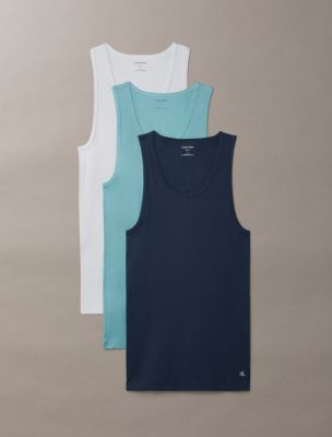 Cotton Classics 3-Pack Tank Top, Micro Chip/Zoni Beach/Ink