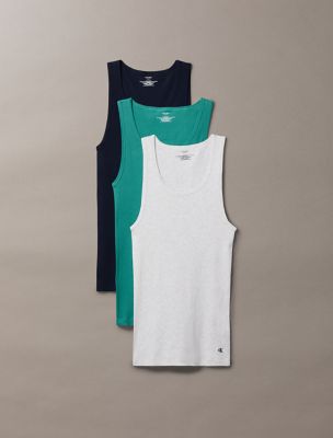 Cotton Classics 3-Pack Tank Top, Shoreline/ Snow Heather/ Lively Teal