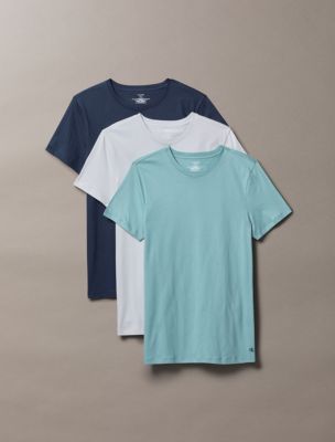 Cotton Classics 3-Pack Classic Fit Crewneck T-Shirt, Micro Chip/Zoni Beach/Ink