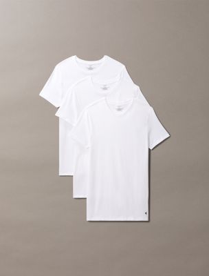 Cotton Classics 3-Pack Crewneck T-Shirt, White/White/White