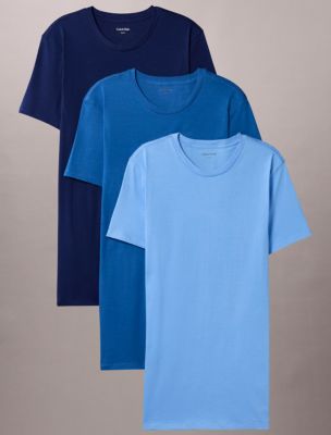Cotton Classics 3-Pack Classic Fit Crewneck T-Shirt, Blue Bay Multi