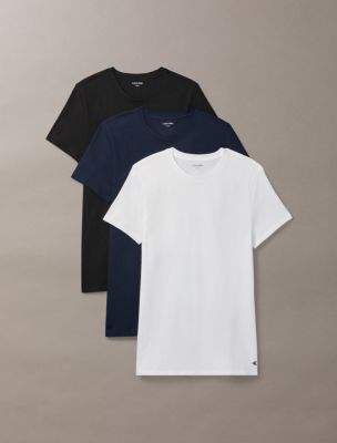 Cotton Classics 3-Pack Classic Fit Crewneck T-Shirt, Black/Shoreline/White