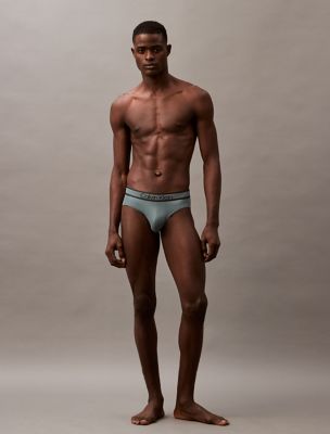 Tonal Logo Hip Brief, Blue Performance