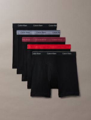 Cotton Classic 5-Pack Boxer Brief, Black w/ Multi WBS
