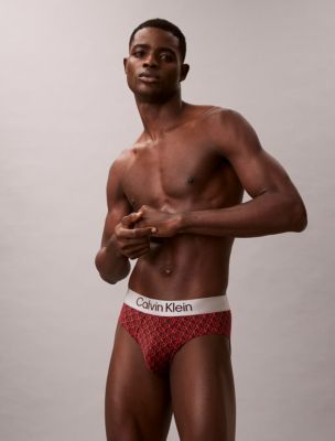 Brushed Microfiber Stretch Hip Brief, Teenie Deluster Emblem / Dark Berry