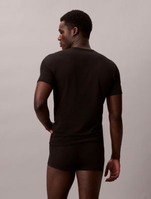 Мужские футболки Calvin Klein Cotton Stretch Blend 3-Pack Slim Fit Crewneck T-Shirt — фото 4