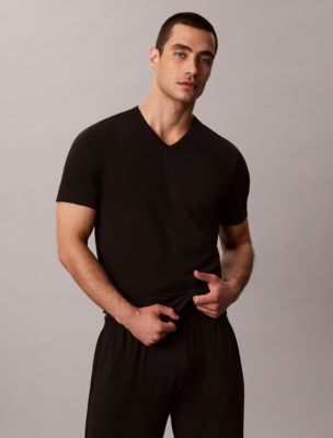 Мужские футболки Calvin Klein Cotton Stretch Blend 3-Pack Slim Fit V-Neck T-Shirt — фото 4