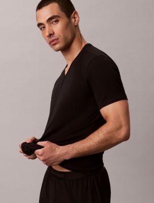 Мужские футболки Calvin Klein Cotton Stretch Blend 3-Pack Slim Fit V-Neck T-Shirt — фото 6