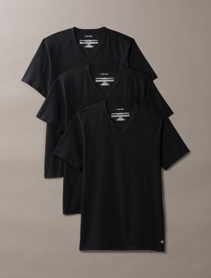 Cotton Blend 3-Pack T-Shirt, Black