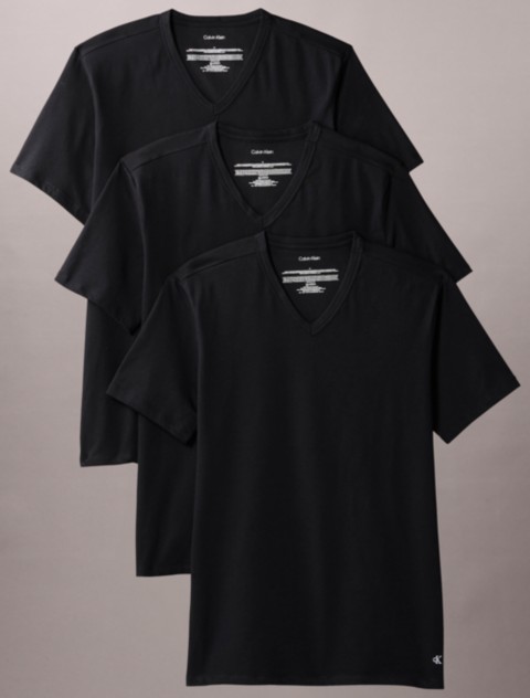 Мужские футболки Calvin Klein Cotton Stretch Blend 3-Pack Slim Fit V-Neck T-Shirt
