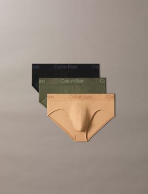 Ultra Soft Modal 3-Pack Hip Brief, Black/Olive Night/Bronze Flash