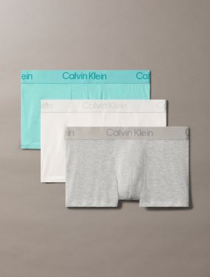 Ultra Soft Modal 3-Pack Trunk, Grey Heather / Chalk / Saltwater Aqua