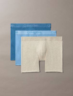 Ultra Soft Modal 3-Pack Boxer Brief, Oatmeal Heather/Gulf Blue /Liberty Blue