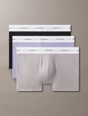Cotton Modal Stretch 3-Pack Trunk, Black / Ash / Lilac Quartz