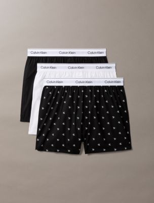 Icon Cotton Stretch 3-Pack Slim Boxer, Black Diamond Multi