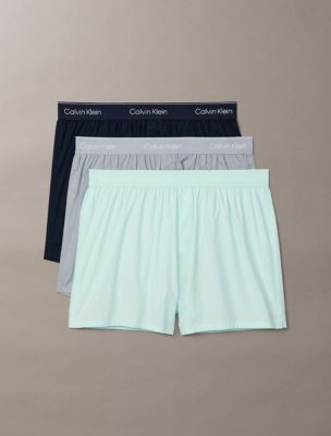 Icon Cotton Stretch 3-Pack Slim Boxer, Shoreline W/ Dtm Wb/ Misty Grey W/ Dtm Wb / Feel The Mint W/ Dtm Wb/