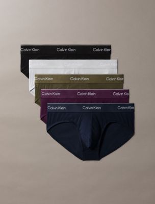 Icon Cotton Stretch 5-Pack Hip Brief, Black/Harbor Mist/Dark Purple/Dark Sapphire/Olive Night W/ Dtm W Bs