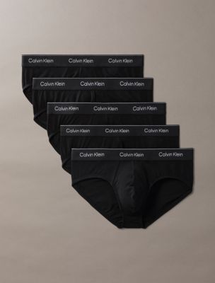 Icon Cotton Stretch 5-Pack Hip Brief, Black