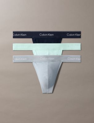 Icon Cotton Stretch 3-Pack Thong, Shoreline Multi