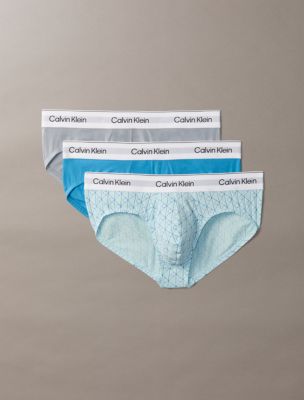 Icon Cotton Stretch 3-Pack Hip Brief, Cendre Blue Multi