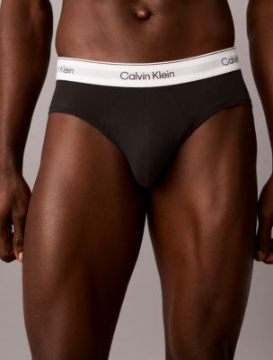 Трусы-брифы Icon Hip для мужчин, хлопок, стрейч, 3 шт. — Calvin Klein, цвет: Чёрный — фото 3