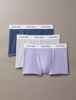 Icon Cotton Stretch 3-Pack Low Rise Trunk, Vintage Indigo/ Micro Chip/ Lilac Quartz