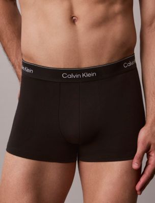 Бельё Icon для мужчин, хлопок, стрейч, 3 шт. — Calvin Klein, цвет: Чёрный — фото 3