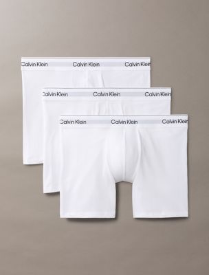 Icon Cotton Stretch 3-Pack Boxer Brief, White/White/White