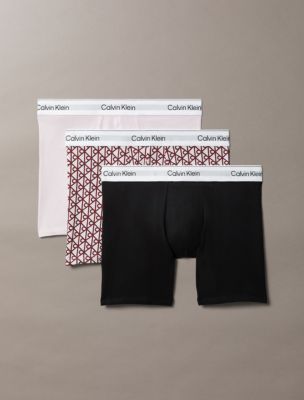 Icon Cotton Stretch 3-Pack Boxer Brief, Black/ Bijou Modern Emblem/ Spring Lilac