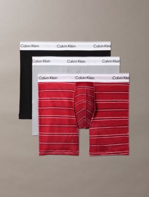 Icon Cotton Stretch 3-Pack Boxer Brief, Black/Climbing Logo Pin Stripe Scooter/Sleet