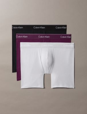 Icon Cotton Stretch 3-Pack Boxer Brief, Black/Harbor Mist/Dark Purple W/ Dtm W Bs