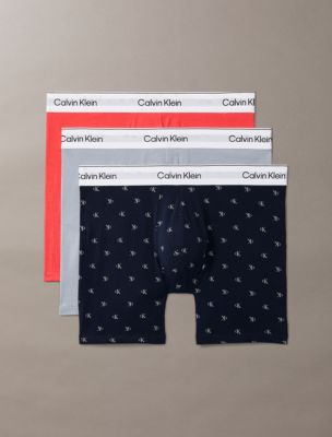 Icon Cotton Stretch 3-Pack Boxer Brief, Misty Grey/Shoreline/Punch Pink