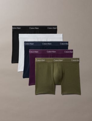 Icon Cotton Stretch 5-Pack Boxer Brief, Dark Purple Multi