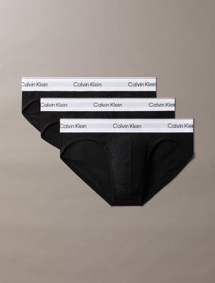 Icon Cotton Stretch 3-Pack Low Rise Slip Brief, Black