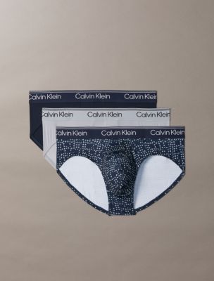 Microfiber Stretch 3-Pack Hip Brief, Shoreline/Cut Circles Shoreline/Misty Grey
